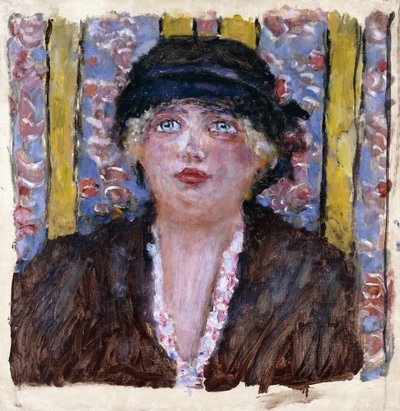 Woman in a Hat, ca. 1920 (olje på lerret) av Pierre Bonnard