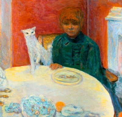 Kvinne med en katt, 1912 av Pierre Bonnard