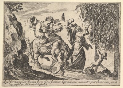 Engler som gir datoer til barn, 1610-42. av Pierre Brebiette