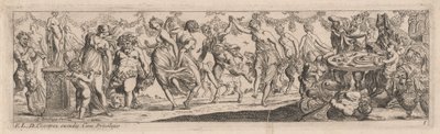 Dansende nymfer og satyrer av Pierre Brebiette