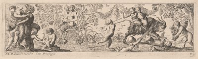 Putti og Satyrs skyter piler av Pierre Brebiette