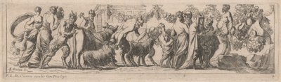 Satyrer som bringer dyr til et alter av Pierre Brebiette
