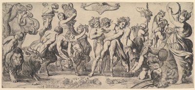 Triumf av Bacchus, 1600-tallet. av Pierre Brebiette