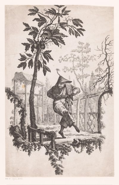 dansende mann Tolv måneder (serietittel) av Pierre Charles Canot