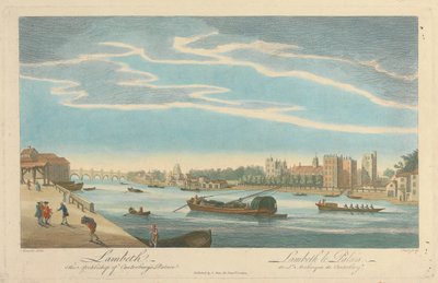 Lambeth. Erkebiskopen av Canterbury's Palace av Pierre Charles Canot