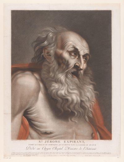 Heilige Hieronymus St. Jerome utløper (tittel på objekt) av Pierre Charles Coqueret