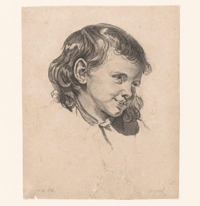 Barnets hode, vendt mot høyre Hoder til forskjellige figurer (serietittel) ir. Cahier de Têtes de différens Caracteres (serietittel) av Pierre Charles Ingouf