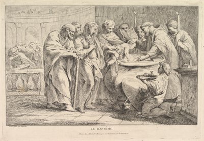 Dåpen, ca. 1734. av Pierre Charles Tremolieres