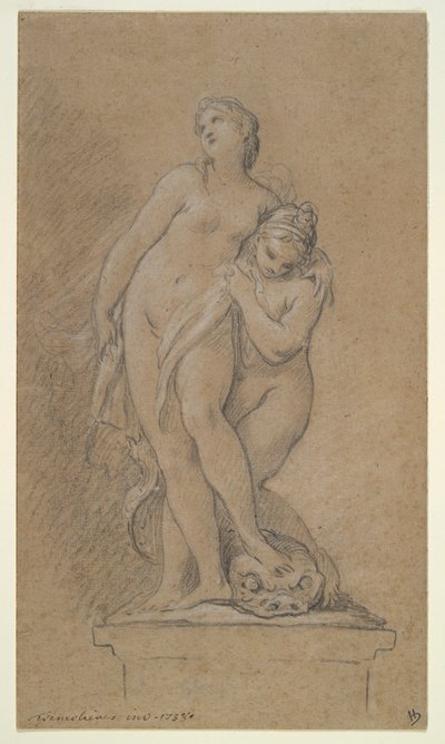 Venus støttet av en Nereid av Pierre Charles Tremolieres