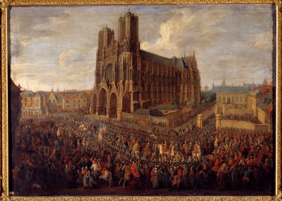 Kavalkade som leder Ludvig XV til klosteret Saint Remy i Reims 26. oktober 1722 Maleri av Pierre Denis Martin av Pierre Denis Martin
