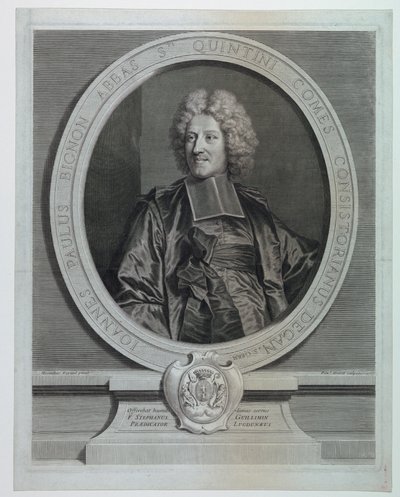Portrett av Jean Paul Bignon, abbed av St. Quentin av Pierre Drevet