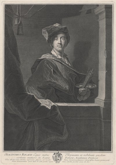 Hyacinthe Rigaud av Pierre Drevet, after Hyacinthe Rigaud