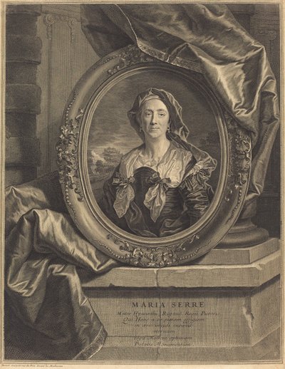 Maria Serre, Mater Hyacinth Rigaud av Pierre Drevet after Hyacinthe Rigaud