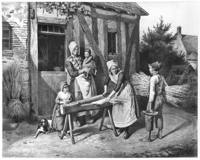 Breaking Hemp, ca. 1830-40 av Pierre Duval Lecamus