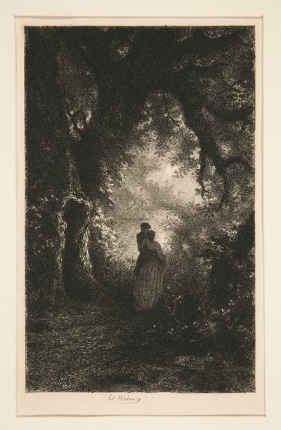 Silence og Night of the Woods av Pierre Edmond Alexandre Hedouin