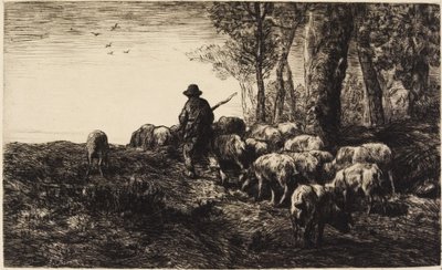 Stillhet og natt i skogen av Pierre Edmond Alexandre Hedouin