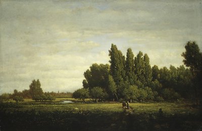 En eng avgrenset av trær, ca. 1845. av Pierre Etienne Theodore Rousseau