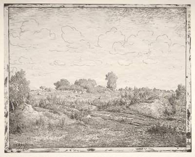 Plantesletten i Biau. av Pierre Etienne Theodore Rousseau