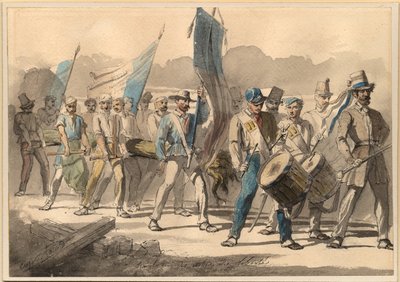 Plantingen av et frihetstre i Frankrike i 1848, 1848 av Pierre Eugène Lacoste