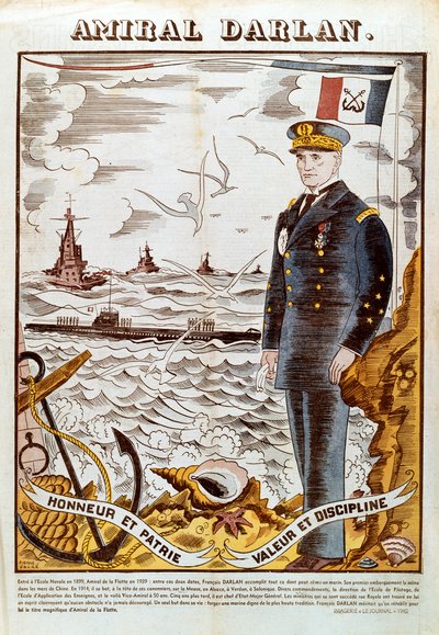 Admiral Francois Darlan, sjef for den franske marinen, 1940 av Pierre Falke
