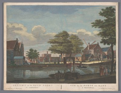 Utsikt over Raampoort i Amsterdam Utsikt etter Window Gate i Amsterdam (tittel på objekt) av Pierre Fouquet