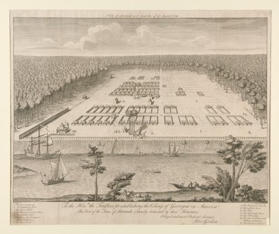 Utsikt over Savannah av Pierre Fourdrinier