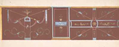 Design for veggdekorasjon, . av Pierre Francois Leonard Fontaine