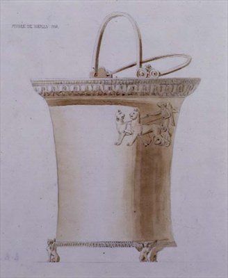 Design av en offerewer fra Musee de Naples av Pierre Francois Leonard Fontaine