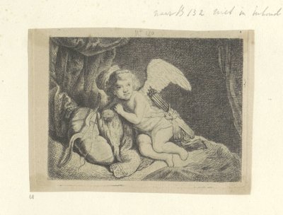 Rustende Amor Samling av åttifem originaltrykk (serietittel) av Pierre François Basan (workshop of)