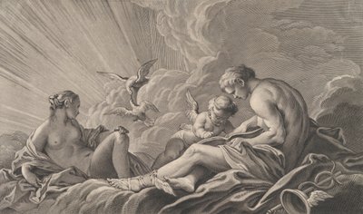 Kjærlighet instruert av Mercury, 1700-tallet. av Pierre François Basan