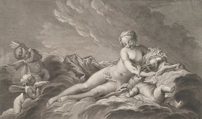 Venus gir nektar til Amor, 1700-tallet. av Pierre François Basan