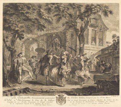 Tavernaen av Pierre François Basan after Gabriel Jacques de Saint Aubin