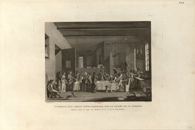 Inne i en revolusjonær komité under terrorens styre, 1802. av Pierre Gabriel Berthault