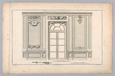 Vegg Interiør Med Dør av Pierre Gabriel Berthault