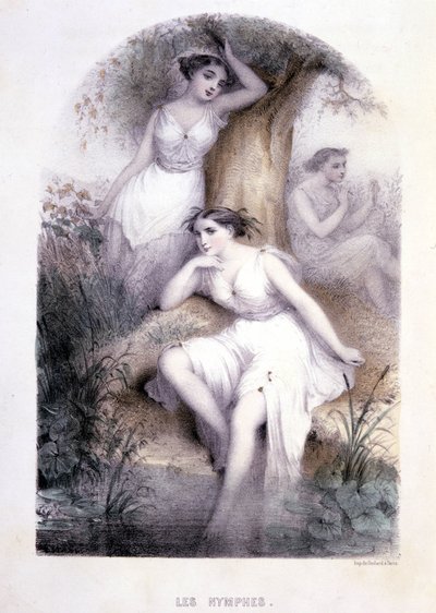 Nymfene - i "Mythological women", tegninger av G. Staal, av Mery and the Cte ​​​​Foelix, Ed. G. de Gouet av Pierre Gustave Eugene Staal
