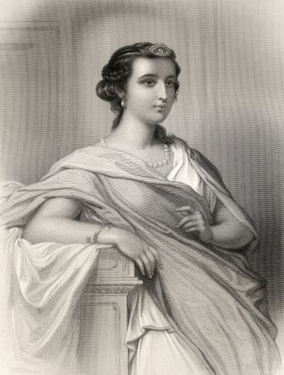 Aspasia of Milet (ca. 470-410 f.Kr.) illustrasjon fra 