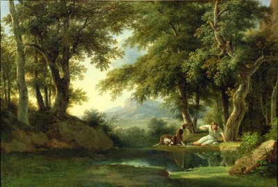 Narcissus beundrer sin refleksjon av Pierre Henri de Valenciennes