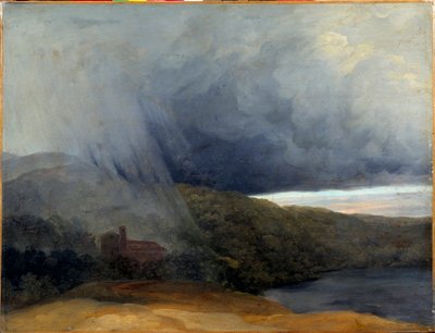 Sturm an einem See. Pierre-Henri de Valenciennes (1750-1819) von Pierre Henri de Valenciennes