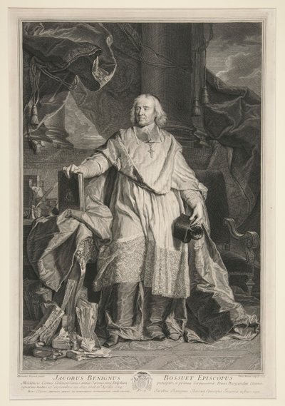 Portrett av Jacques Benigne Bossuet av Pierre Imbert Drevet
