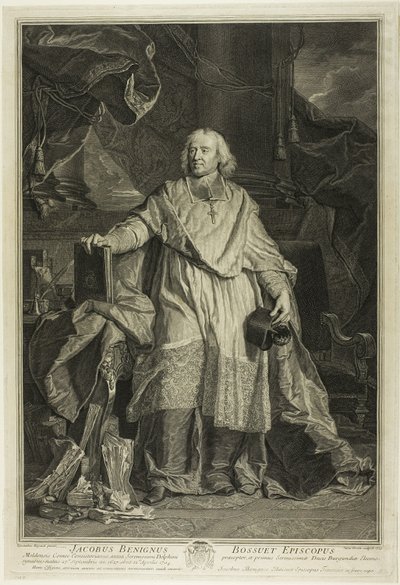 Portrett av Jacques Bénigne Bossuet, biskop av Meaux av Pierre Imbert Drevet