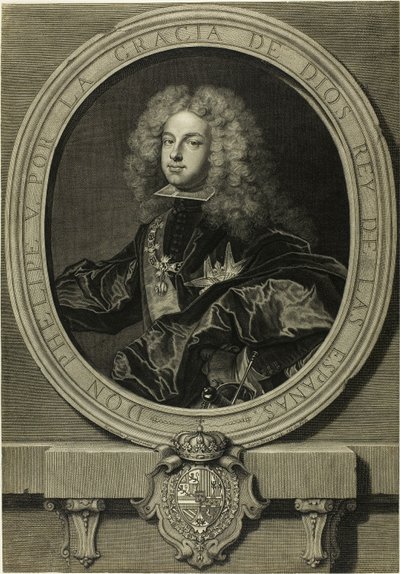 Portrett av Philippe V, konge av Spania av Pierre Imbert Drevet