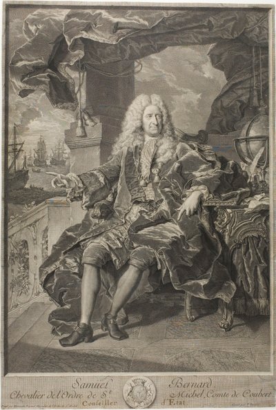 Portrett av Samuel Bernard, statsrådgiver av Pierre Imbert Drevet
