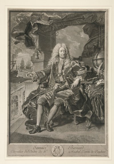 Portrett av Samuel Bernard, grev av Coubert av Pierre Imbert Drevet