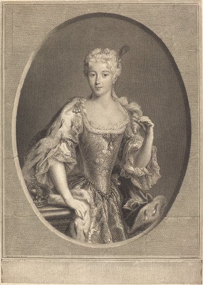Maria Klementyna Sobieska av Pierre Imbert Drevet, after Antonio David