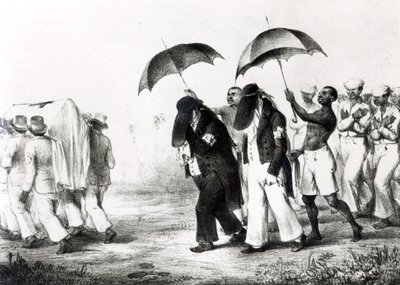 Black Funeral Procession, fra "Voyage a Surinam", av Pierre J. Benoit