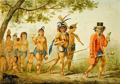 Mars av en stamme, ca. 1839 (akvarell på papir) av Pierre J. Benoit