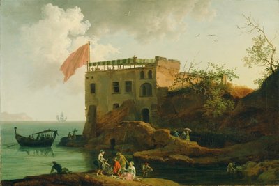 Utsikt over Gaiola, ca. 1770-90 av Pierre Jacques Volaire