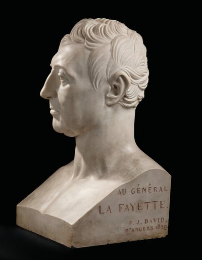 Byste av Marie-Joseph-Gilbert du Motier, Marquis de La Fayette av Pierre Jean David dAngers