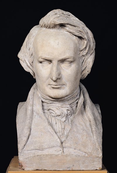 Byste av Victor Hugo (1802-85) 35 år gammel, 1837 (gips) av Pierre Jean David d