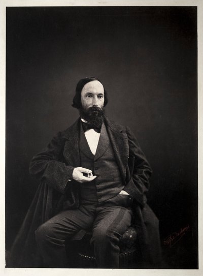 Auguste Vacquerie, ca. 1860. av Pierre Jean Delbarre